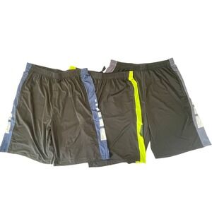 NWOT Real Essentials Mens Basketball Shorts 3 Pack XL 8.5" Inseam Active